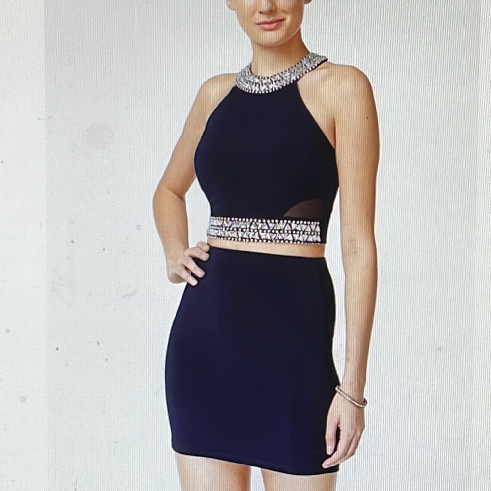 B. Darlin bodycon halter 2-piece set 13/14